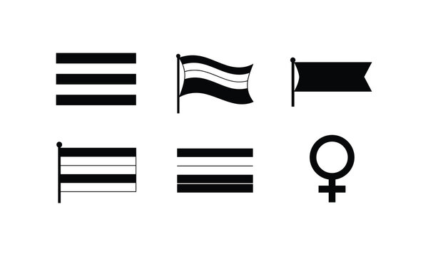 Symbols representing transgender pride and gender diversity flags