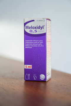 10 april, 2026, Barcelona, Spain: Meloxidyl 0.5 mg/ml oral suspension for cats in Barcelona, Spain