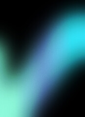 Fototapeta premium Futuristic abstract gradient background with flowing neon blue and green glowing light waves on dark backdrop.