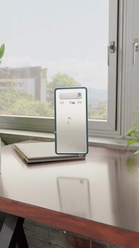 3D Smartphone Desk Interface animation