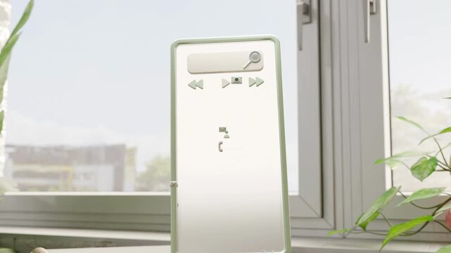 3D Smartphone Desk Interface animation