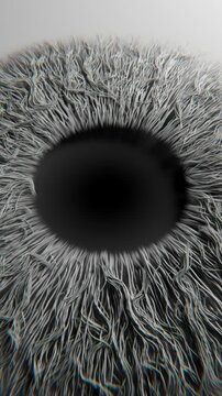 3D Fiber Iris Macro animation
