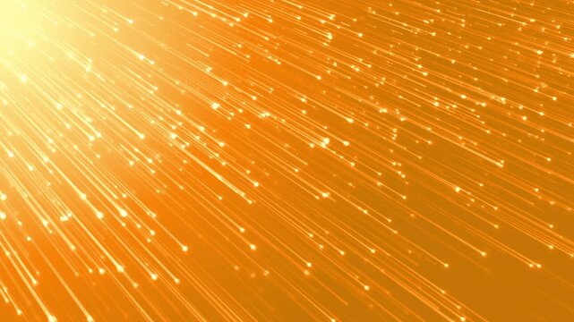Holy Rays of Light Blessing from Heaven Top Left High Sky in Orange Yellow Background Seamless Loop