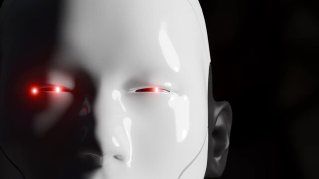 3D Robot Red Gaze loop