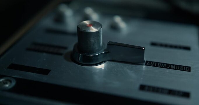 Vintage tape recorder level buttons and switches