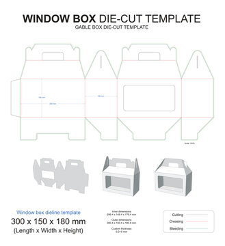 WINDOW BOX DIE-CUT TEMPLATE