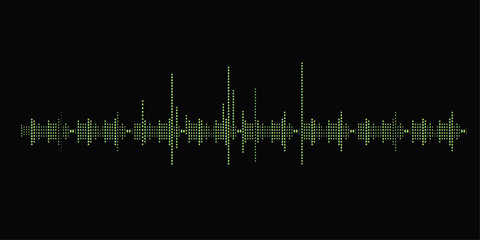 Naklejka premium Digital blue sound wave and audio equalizer waveform background design