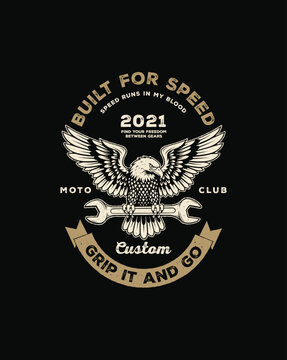 Eagle Moto Club Custom Grip It And Go Design.
