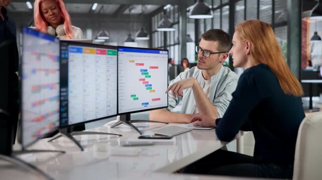 Project Manager Leading Diverse Team Through Software Development