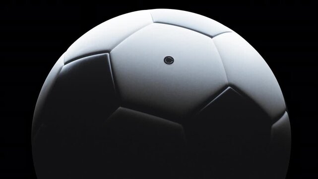 Clean Soccer Opener Loop with Football on Transparent Background, Minimal Sports Intro Animation