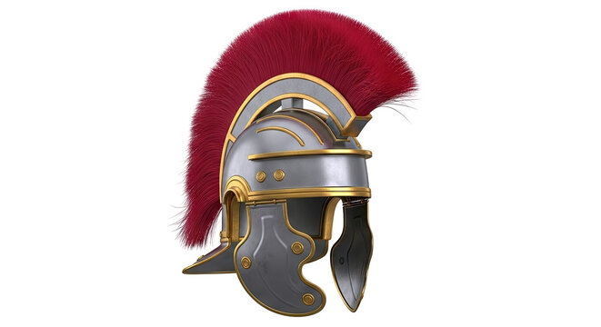 Roman Centurion Helmet with Red Crest