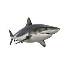 Fototapeta premium shark isolated on white background