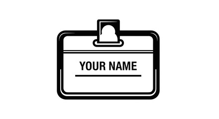 Obraz premium Badge ID Card Identification Tag.