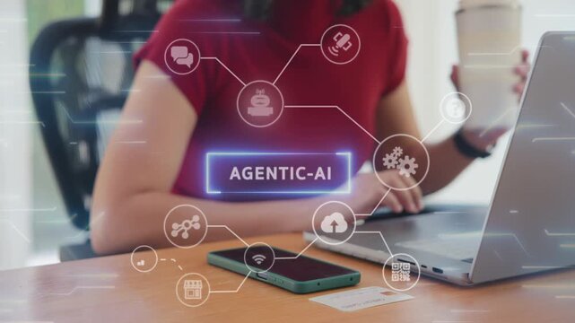Young asian woman happy smile using search on phone Agent AI app retail shop store pay buy at home Modern Agentic bot order assisted people easy booking hotel ticket vacation smart life virtual wallet