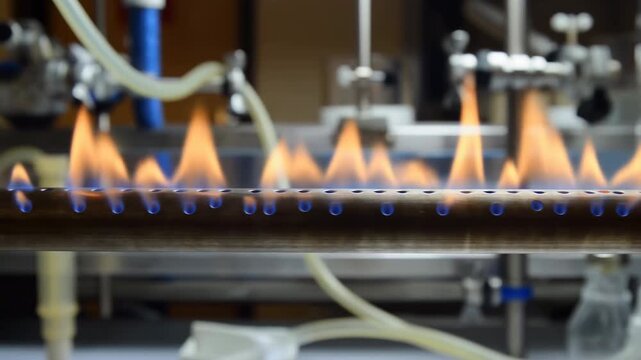 Gas Flames Experiment. Indepth Observation Of Gas Burning Patterns And Instrumentation During Testing