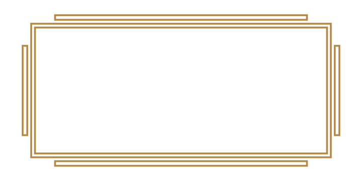 Golden rectangle frame with thin lines