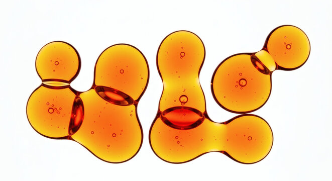 A microscopic view of yeast cells under a laboratory microscope