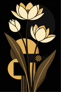 Lotus flower brown beige botanical art
Lotus flower elegant digital illustration featuring sophisticated warm brown and beige morandi tones with minimalist bohemian organic shapes.