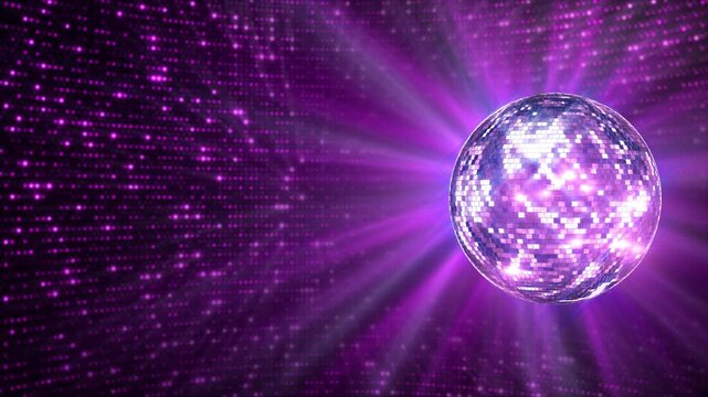 disco ball night club empty stage, multi colored rays searchlight, asphalt, smoke, night shooting, Mirror Ball Disco Lights Club Dance Party Glitter Background, glamour celebration with mirror sphere