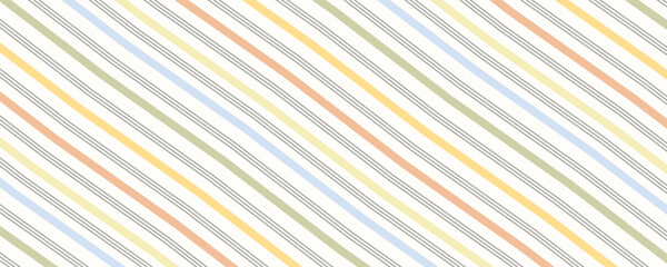 Pastel stripe seamless pattern. Organic striped background. Scandinavian style wavy line wallpaper. Modern texture for textile print, nursery wallpaper, interior design, scrapbooking, stationery © yakult