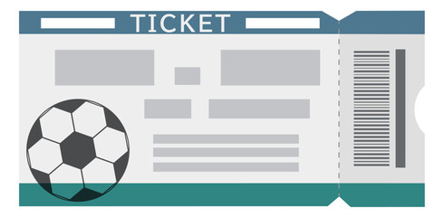 Obraz premium サッカーの試合の紙チケットをイメージしたイラスト