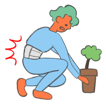 a person with a lumbar fracture is lifting a heavy object