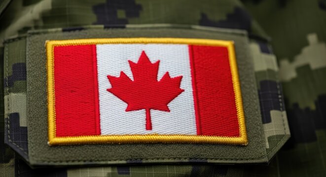 Canadian flag patch on military uniform a symbol of national pride and service