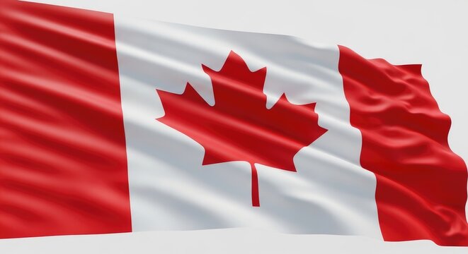 Waving canadian flag a vibrant display of national pride and identity