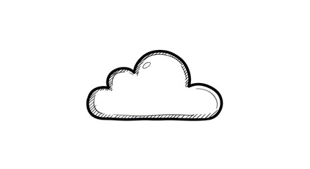 Obraz premium Simple Cloud Icon Illustration.
