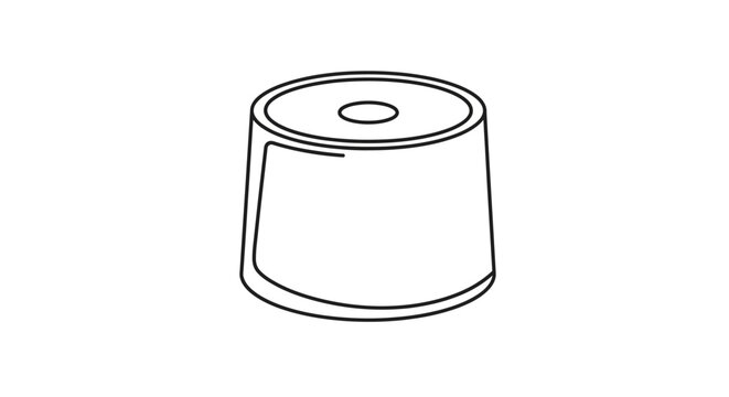 Simple Line Drawing of a Drum Stand