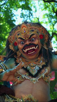 Ogoh-Ogoh Statue for Balinese Hindu New Year Eve Nyepi Parade in Bali