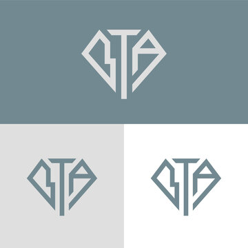 Minimalist geometric BTA letter logo for tech or startup company