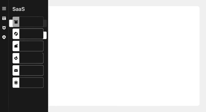 SaaS Dashboard Interface with Navigation Menu Icons