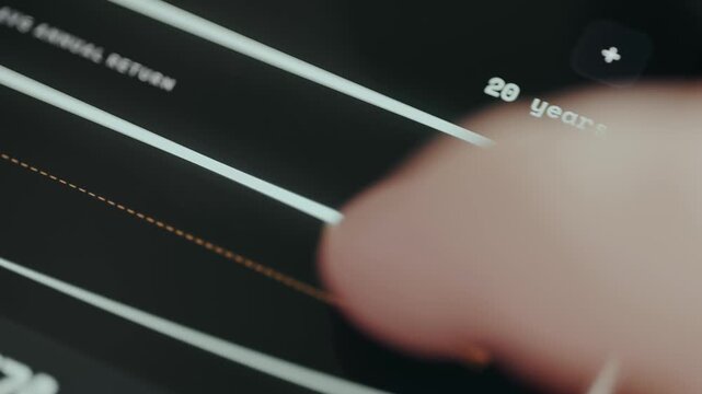 Person using a slider to adjust the percentage for Average Annual Return