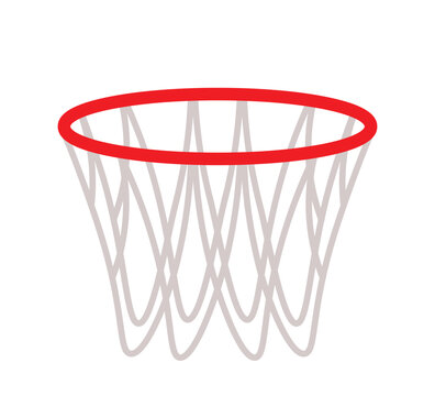 Basketball hoop with net icon vector illustration for basketball sport equipment