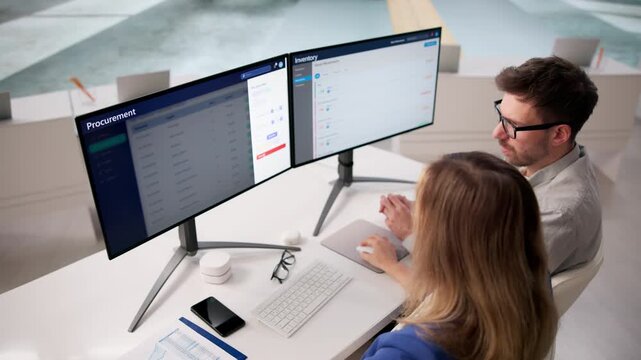 Inventory Analyst Carefully Managing Supply Chain Data