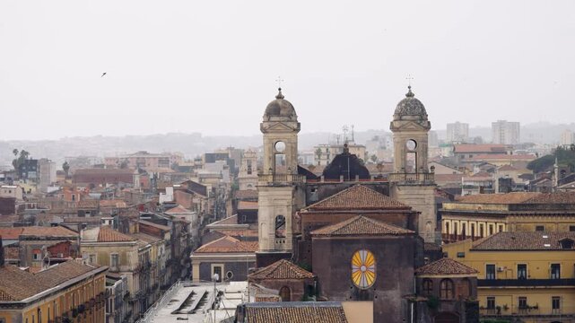 Catania's St Francis Immacolata Church: Aerial Cityscape