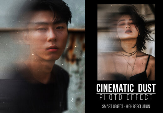 Cinematic Dust Photo Effect PSD