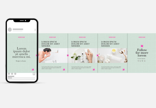 Minimal Grid Decoration Social Media Carousel Post