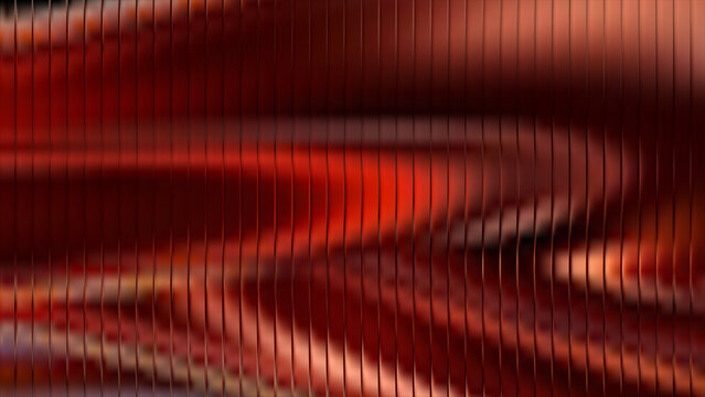 Striking abstract fractal glass design featuring ribbed wave patterns in deep red and brown hues. Ideal for backgrounds, digital art, branding, and modern design projects.