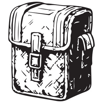 Tactical Backpack Military Rucksack Survival Gear Outdoor Army Equipment Illustration