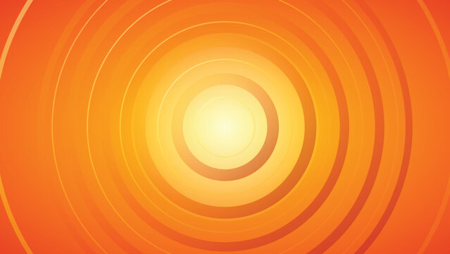 Bright orange and yellow glowing concentric circles abstract background