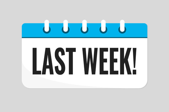 Countdown daily page calendar icon - Last week