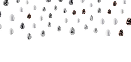 Decorative Easter egg design on a white background. Perfect for Easter greetings and celebration themes. Modern abstract © vegefox.com