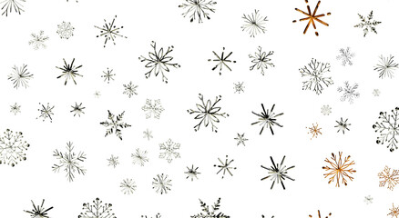 Abstract watercolor snowflake pattern, perfect for holiday greetings and seasonal designs © vegefox.com