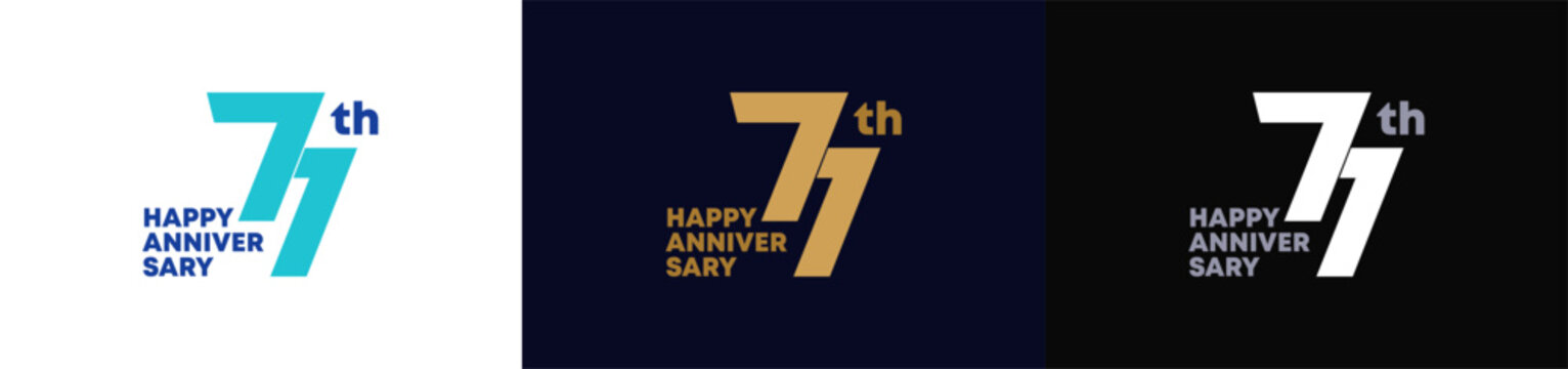 Abstract Twist Logo Anniversary 77, 77 Happy Anniversary with Luxury and Elegance. Editable file