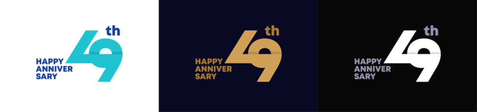 Abstract Twist Logo Anniversary 49, 49 Happy Anniversary with Luxury and Elegance. Editable file