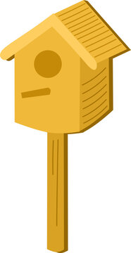 Wooden Birdhouse Illustration