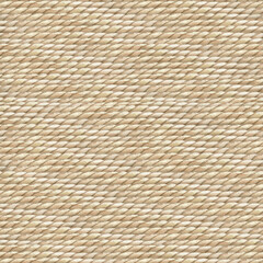 Seamless watercolor rope pattern. Detailed nautical twisted hemp rope texture background. © Belena_Art