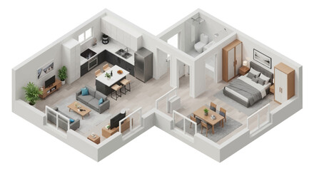 Fototapeta premium Apartment Interior Floor Plan.